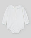 PAZ RODRIGUEZ BODY "ESENCIAL" LATTE CON COLLETTO VOLANT BIA/VERDE