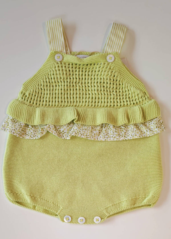 PECESA PAGLIACCETTO FILO COTONE 100% +VOLANT FANTASIA PISTACCHIO