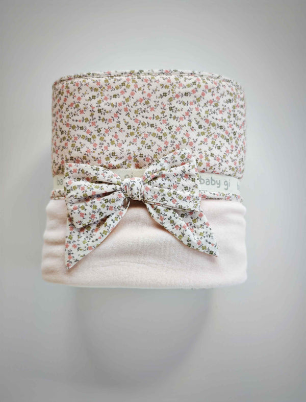 BABYGI COPERTA CINIGLIA PESCA CON FASCIA FIORELLINI
