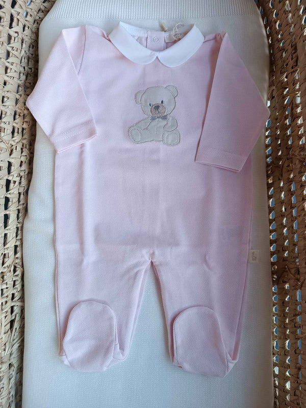 BABYGI TUTINA PIQUET ROSA CON ORSETTO