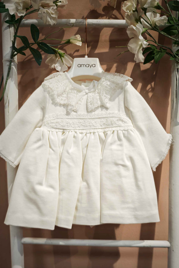 AMAYA ABITO BATTESIMALE CON PIZZO CRUDO 621156