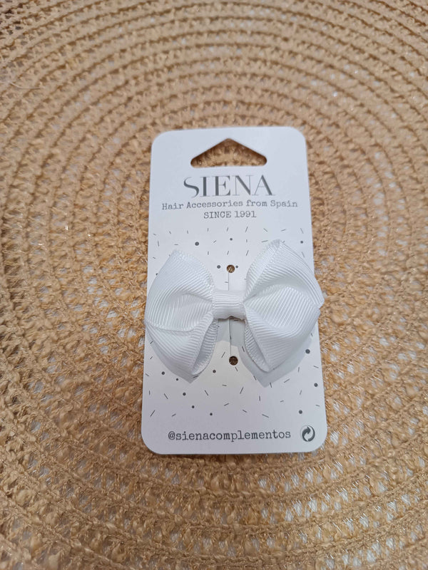 SIENA PINZA CON DOPPIO FIOCCO GROS GRAIN BIANCO