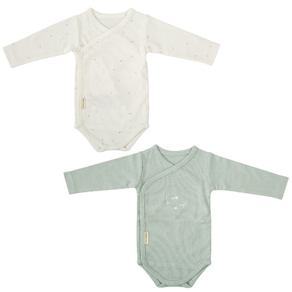 BIMBIDREAMS SET 2PZ BODY MANICA LUNGA 50%BAMBù50%COTONE 0-1 MESE ORION