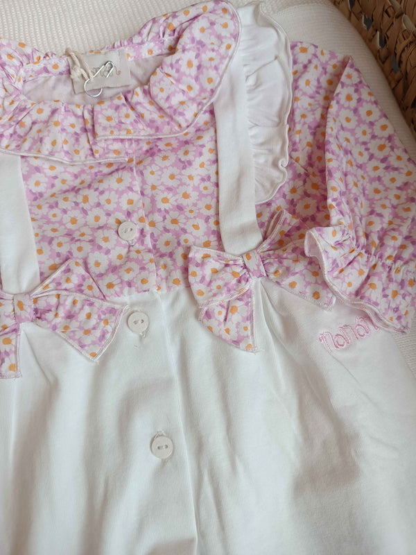 NANAN TUTINA APERTA DAVANTI CON CAMICIA MARGHERITE LILLA