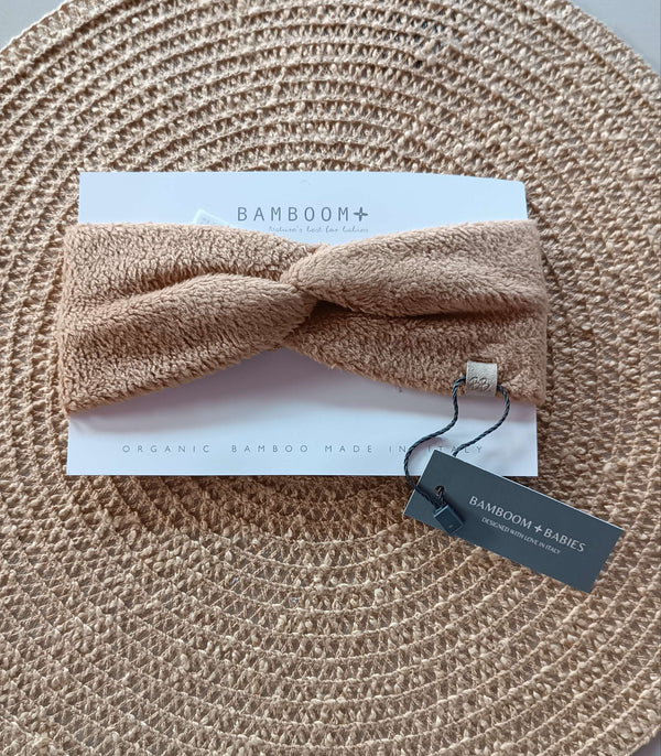 BAMBOOM FASCIA CAPELLI & SCALDA ORECCHIE TEDDY TAN CAMEL