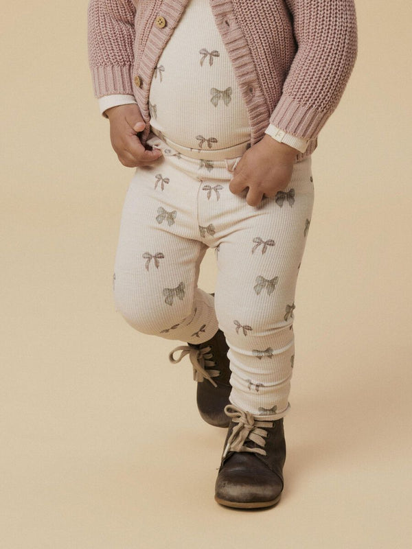 LIL ATELIER LEGGINGS SILVER PEONY/BOW