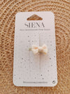 SIENA CLIP CON FIOCCO GROS GRAIN PANNA