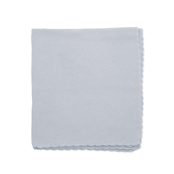 PASITO A PASITO COPERTA PER NEONATI IN TRICOT BLU