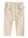 LIL ATELIER PANTALONE FANTASIA FIORI BEIGE