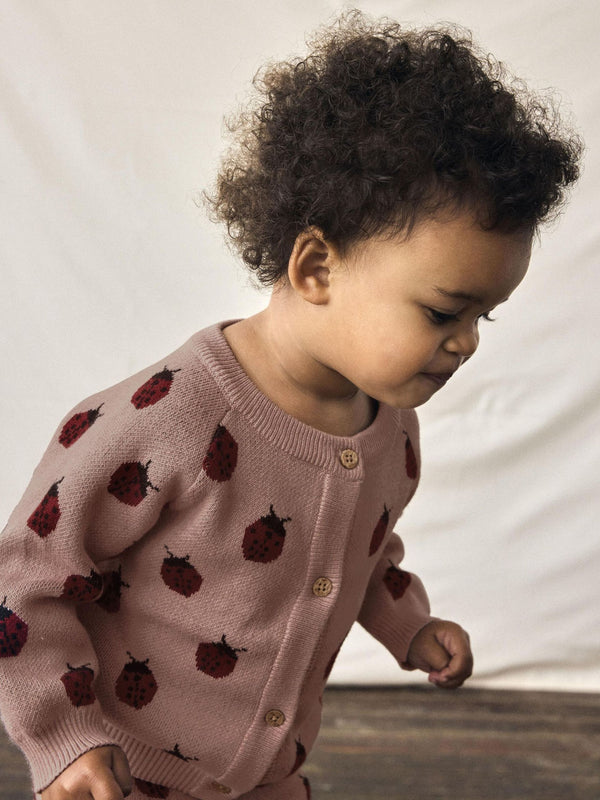 LIL ATELIER CARDIGAN MISTY ROSE