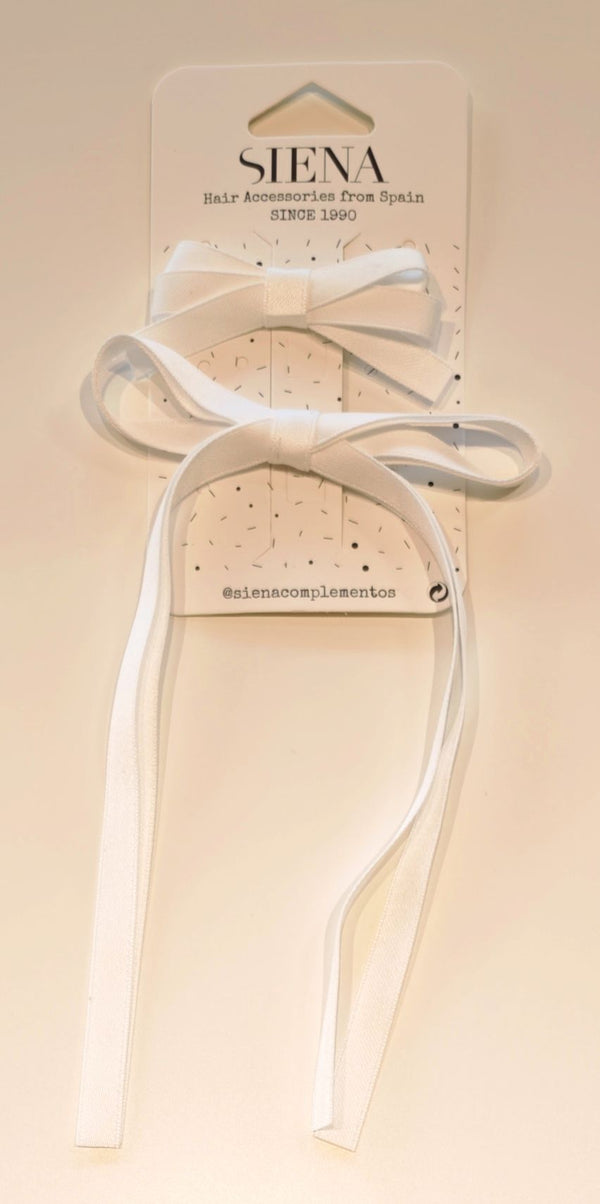 SIENA FERMAGLIO FIOCCO NASTRO BIANCO 6034 2PZ