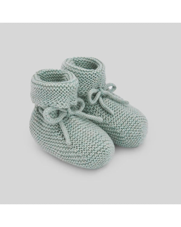 PAZ RODRIGUEZ SCARPINE IN LANA VERDE POLVERE