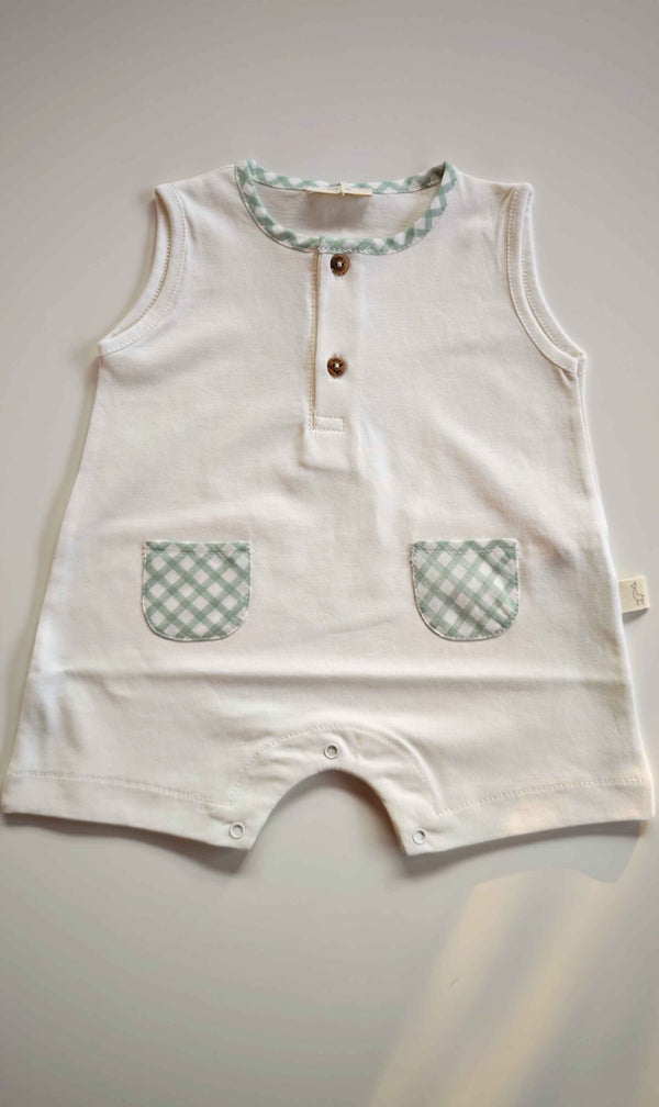 BABYGI PAGLIACCETTO JERSEY FANTASIA VICHY VERDE PI46B
