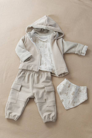 BAMBOOM CARDIGAN CON CAPPUCCIO SAND