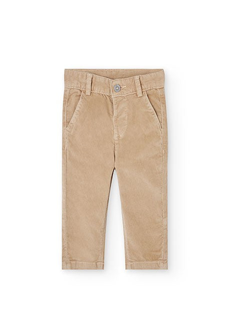 BOBOLI PANTALONE VELLUTO BEIGE 712033