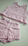 BABYGI COMPLETO PURO LINO ROSA LN71G