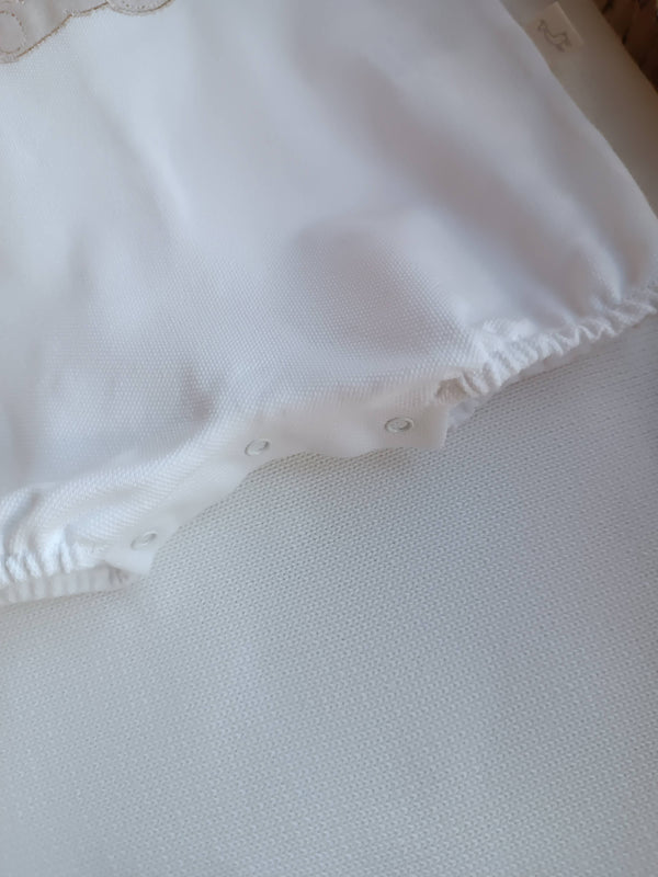 BABYGI PAGLIACCETTO ORSETTO BIANCO MEZZA MANICA