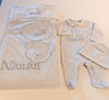 NANAN SET NASCITA COTONE ORGANICO 7 PEZZI GRIGIO PERLA