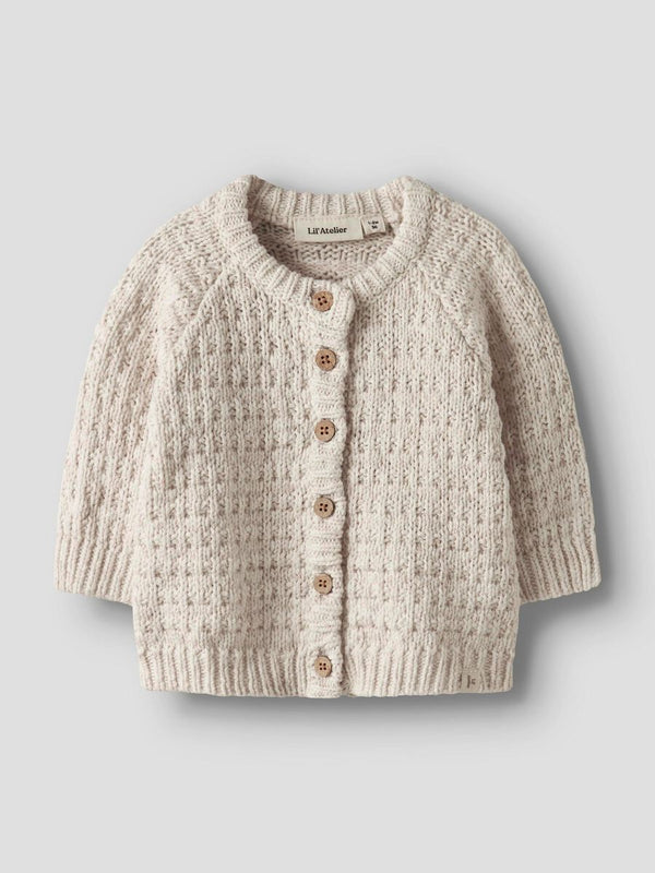 LIL ATELIER CARDIGAN A MAGLIA NOVELLE PEACH/MELANGE