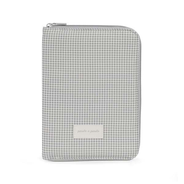 PASITO A PASITO PORTADOCUMENTI LITTLE BLOOM VICHY GREY