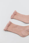 BAMBOOM 3PC in GIFT BOX Calza Bimba con Pizzo - ROSA 04