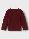 LIL ATELIER CARDIGAN RUGGINE CON TASCHINE
