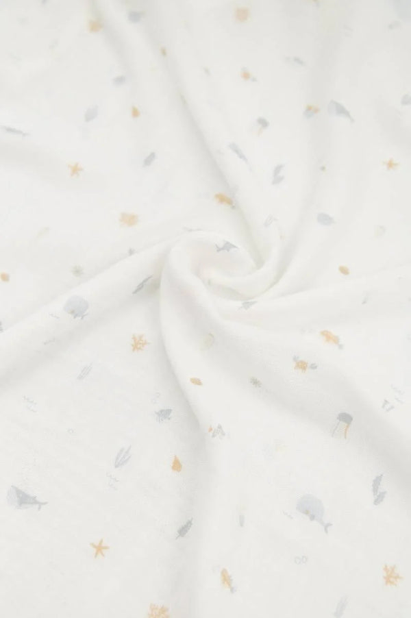 BAMBOOM SWADDLE 3PZ 70X70CM PRINT SEALIFE