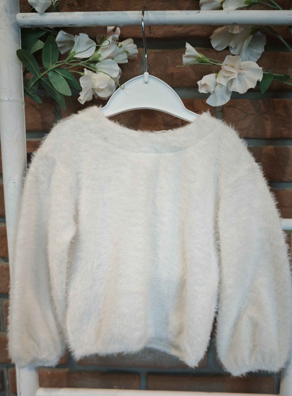 LALALU' MAGLIA ALPACA BIMBA LATTE