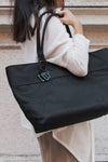BAMBOOM Tote Bag in recycled Textile - Shoulder strap - zip closure + extra snap hook closure - 35 x 53 x 25cm