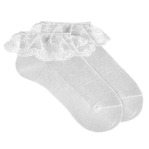 CONDOR CALZINO CORTO CON PIZZO BIANCO