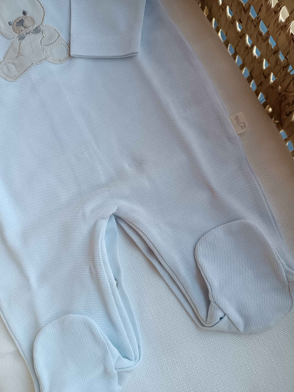BABYGI TUTINA PIQUET AZZURRA CON ORSETTO