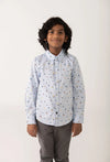 BOBOLI CAMICIA AZZURRA CON FANTASIA 732215