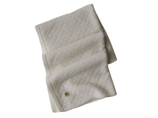 BAMBOOM COPERTA A MAGLIA INVERNALE LANA E CASHMERE OFFWHITE