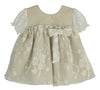 CALAMARO EXCELLENT VESTITO LINO BEIGE E PIZZO