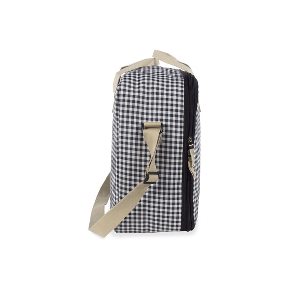 WALKING MUM Valigia I Love Vichy Nero (IV)