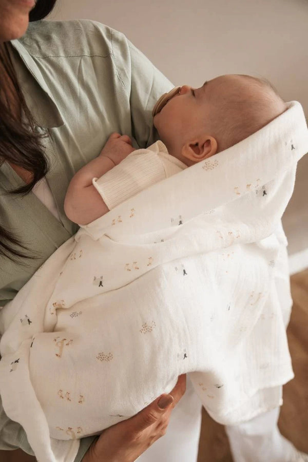 BAMBOOM SWADDLE 3PZ 120X120CM FARM BUDDIES