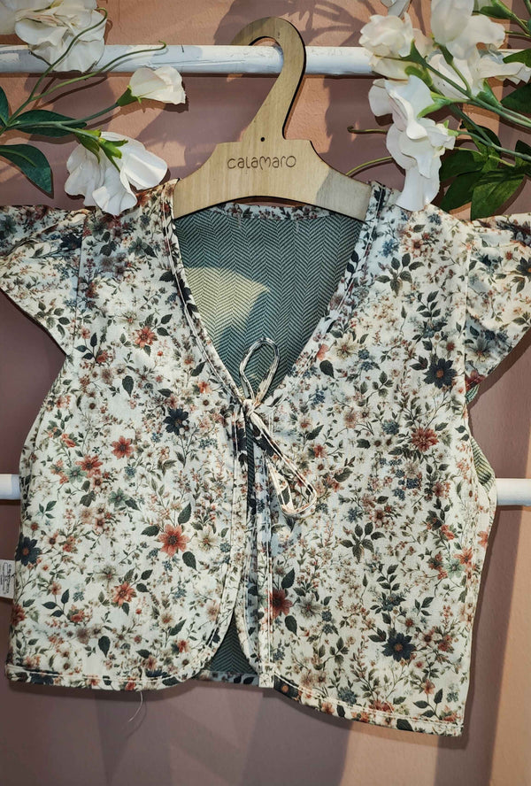CALAMARO GILET REVERSIBILE SPIGATO E FIORI 14022