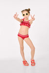 YSABEL MORA Bikini da bambina con dettagli a balze e motivo a nido d'ape di stelle marine 95155