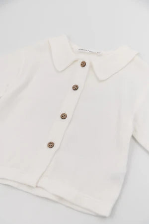 BAMBOOM CAMICIA MANICHE CORTE OFFWHITE