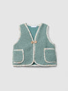 LARANJINHA GILET DI PELLICCIA VERDE I6675J36