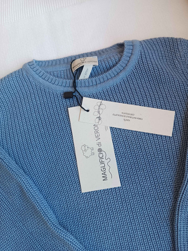 MAGLIFICIO DI VERONA MAGLIA IN EUCALIPTO DENIM