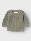 LIL ATELIER CARDIGAN SEAGRASS 50%COTONE ORGANICO 50%LANA