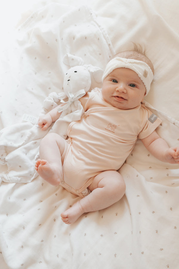 BAMBOOM BODY MEZZA MANICA ROSA/BIANCO 2PZ 0-1 MESE