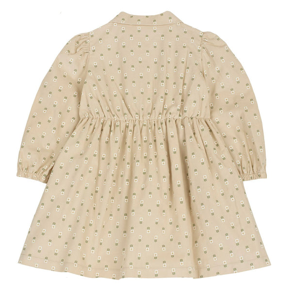 CHICCO ABITO VELLUTO A COSTE BEIGE CON FIORI 102672