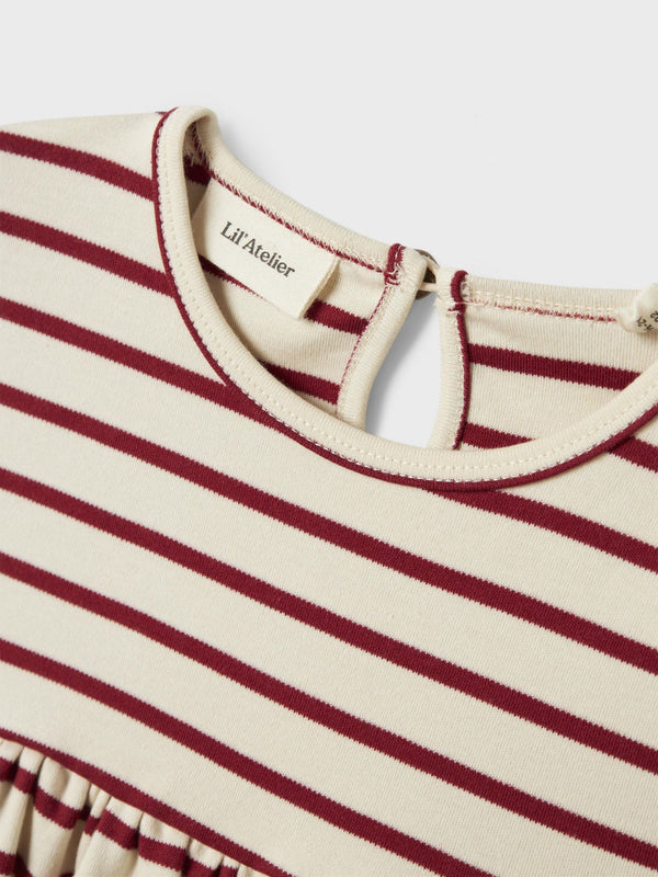 LIL ATELIER ABITO TURTLEDOVE/RED