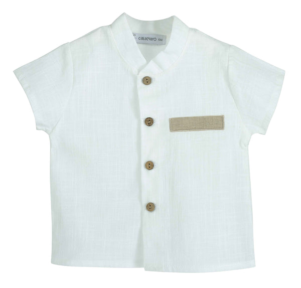 CALAMARO EXCELLENT COMPLETO DUE PEZZI LINO BEIGE E BIANCO