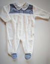 BABYGI TUTINA CINIGLIA PANNA COLLO TONDO "RIVERSIDE" BLU