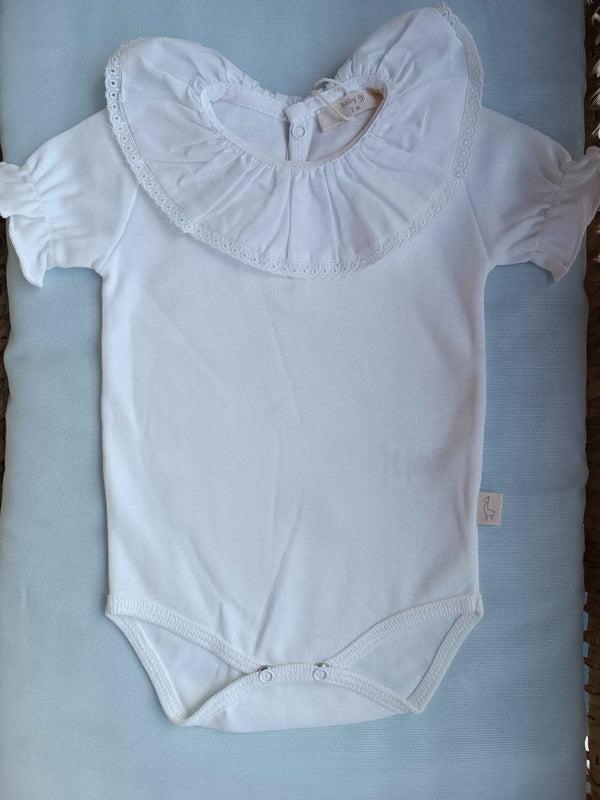 BABYGI BODY COLLO VOLANT BIANCO
