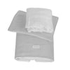 PASITO A PASITO PIUMINO PER CULLA + LENZUOLO CON ANGOLI + CUSCINO 90X50 CM LITTLE BLOOM VICHY GRIGIO TOG 2,5