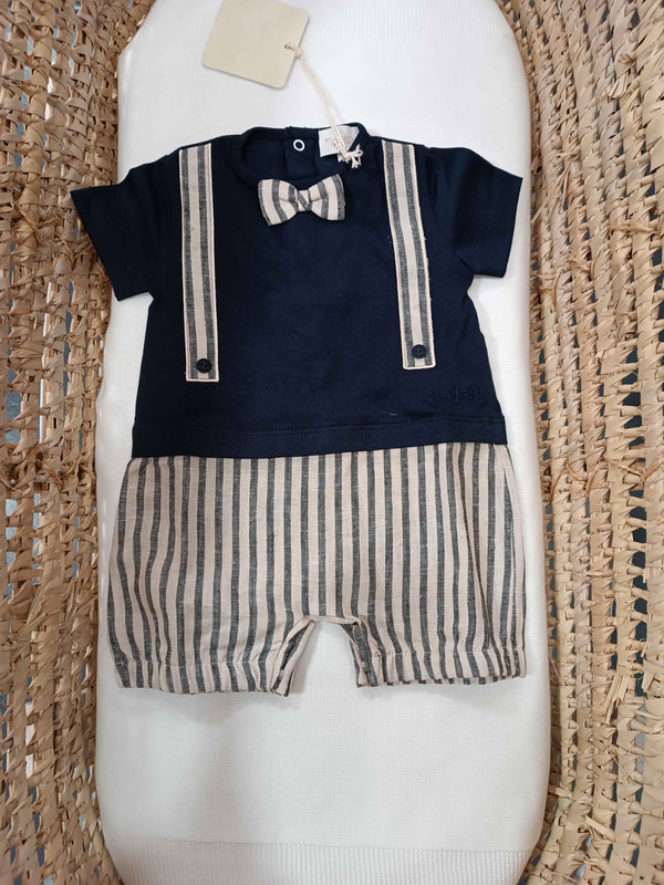 NANAN PAGLIACCETTO BLUE E BEIGE CON PAPILLON